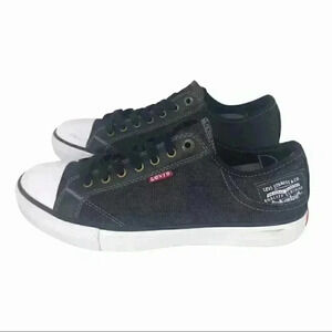 LEVIS SNEAKERS MENS 8 STAN BUCK C BLACK DENIM COMFORT TECHNOLOGY RETRO SHOES